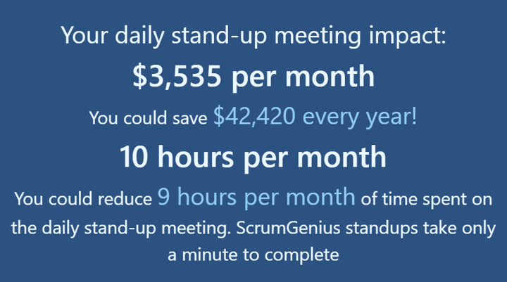 how much time and money are you wasting in standups -- calculator