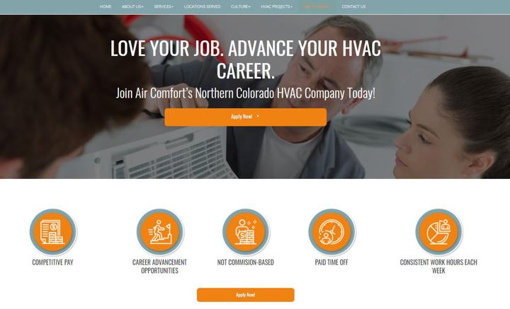 Branded Careers Page Examples - Air Comfort Colorado