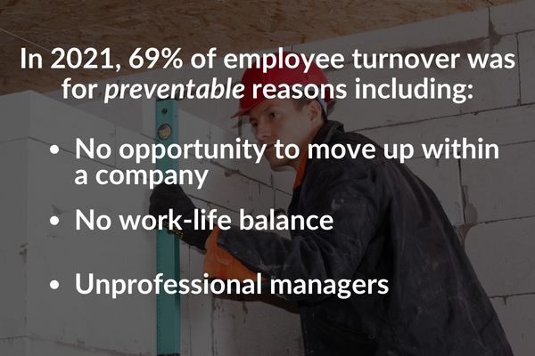 causes of preventable turnover in the trades