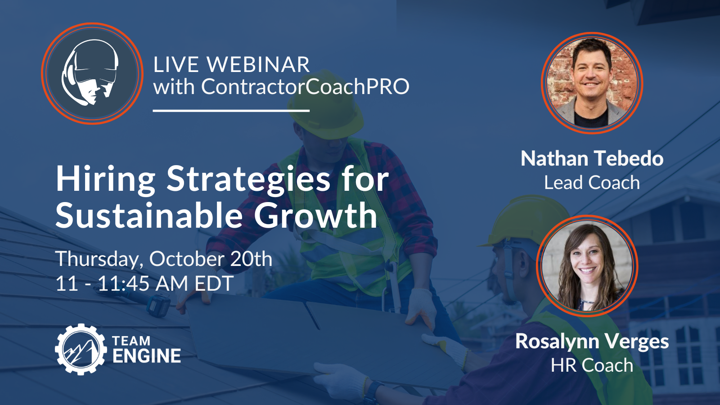 Team Engine Webinar with ContractorCoachPRO