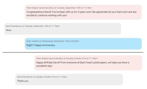 Employee Work Anniversary and Happy Birthday Texts for Landscaping Companies