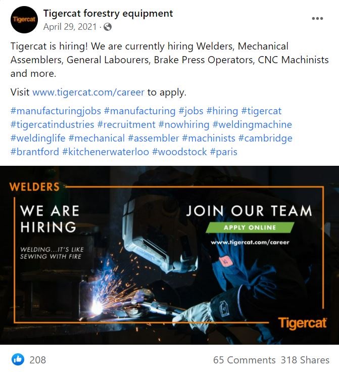 Manufacturing Job Hiring Advertisement