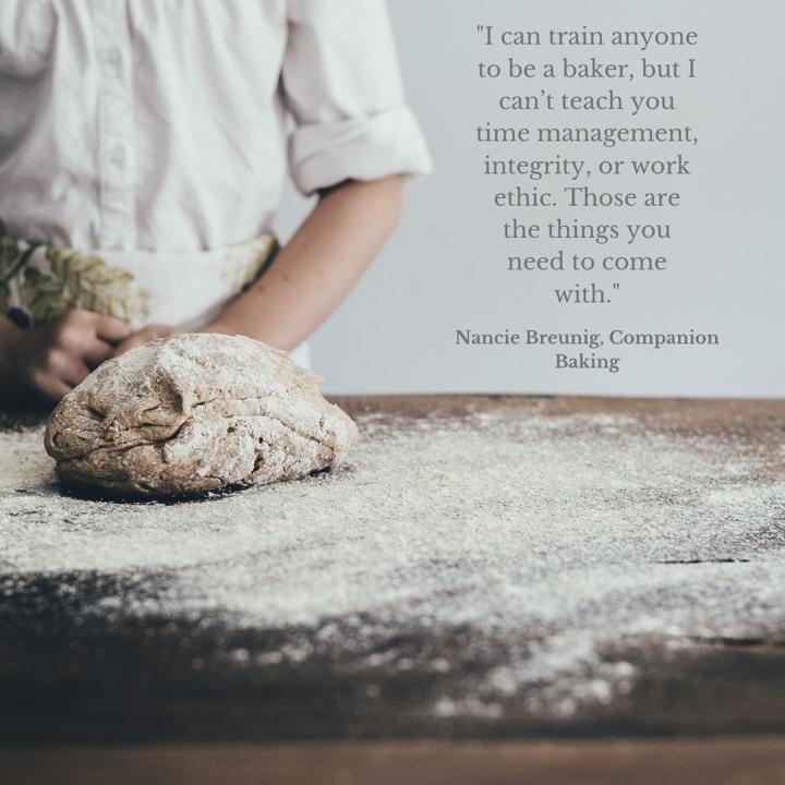 Nancie Breunig Companion Baking Quote