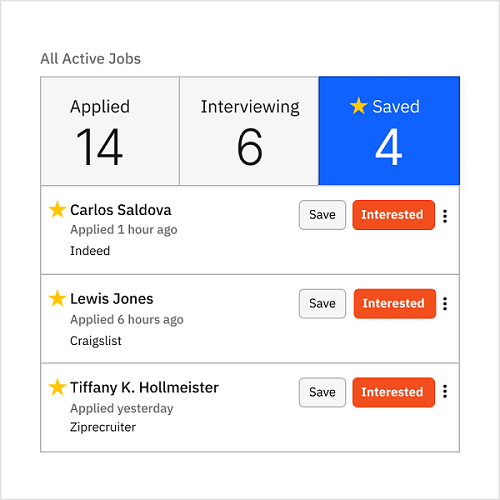 Saving an applicant in the Team Engine ATS