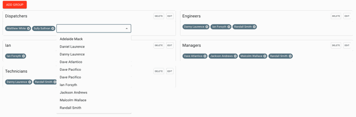 Adding Employees to Groups in Team Engine