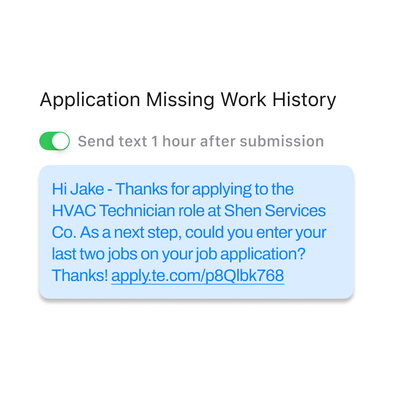 Start Conversations with Qualified Candidatesent Automation