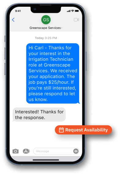 Talent Acquisition with Just a Text Message