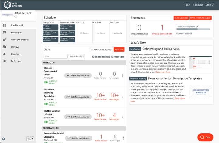 Team Engine Dashboard