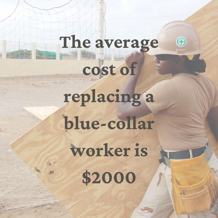 average cost of replacing a blue-collar worker