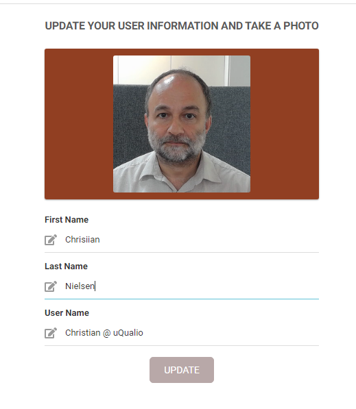 Your users now have the option to take a photo and fill out personal information when they are registering. 