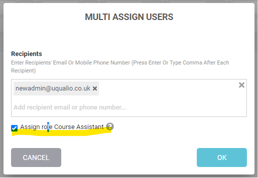 Multi-assign users