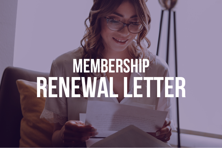 Membership renewal letter