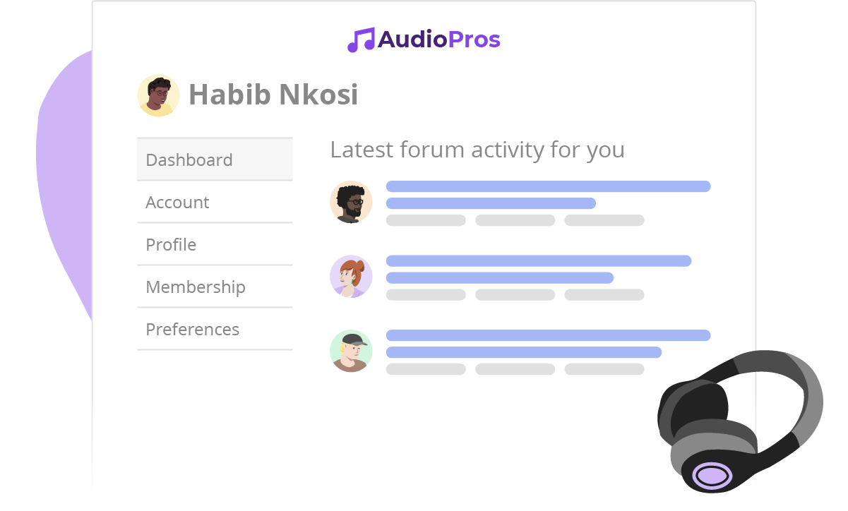 Account dashboard