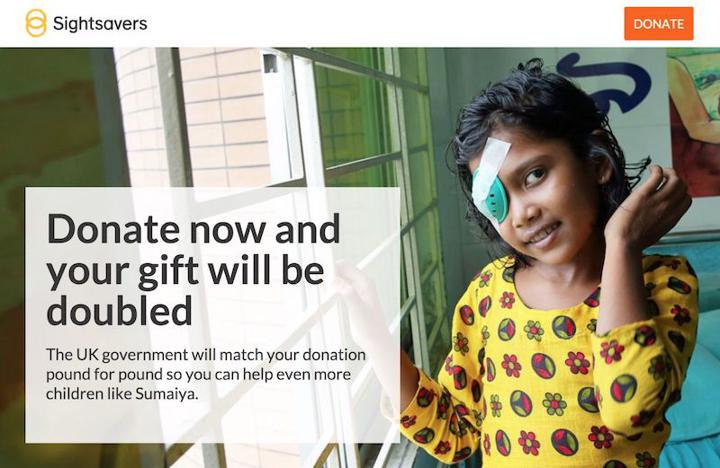 Sightsavers campaign page