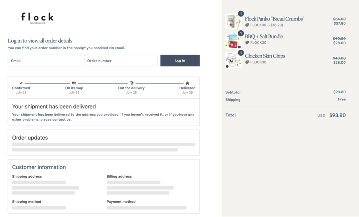 flock tracking page before wonderment