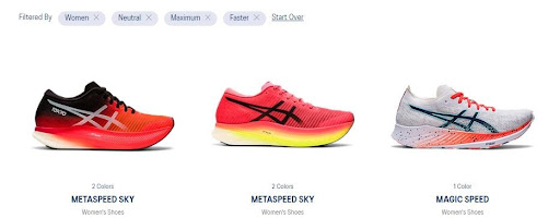 Asics shoe finder results