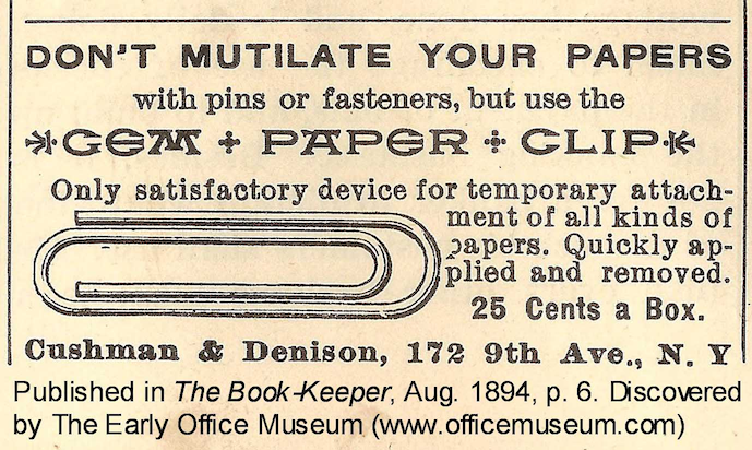 creative copywriting example vintage paper clip ad