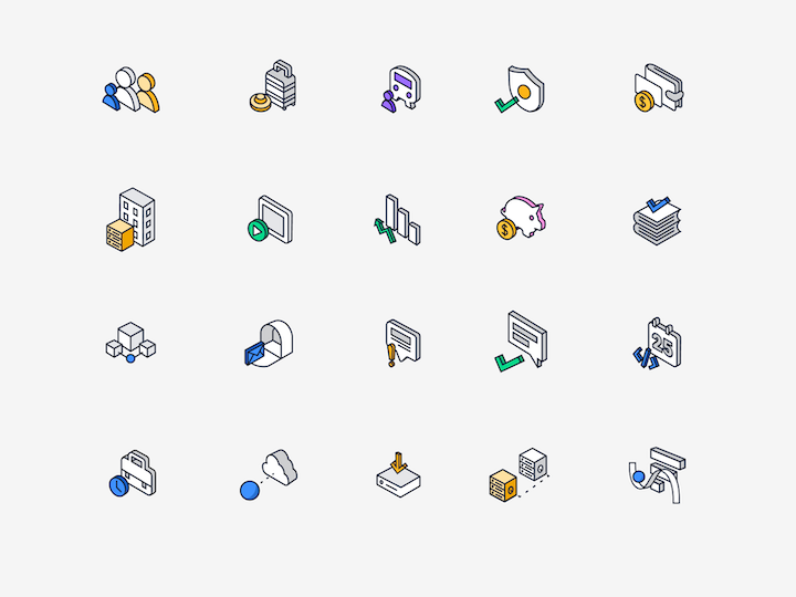 custom illustration examples of icons