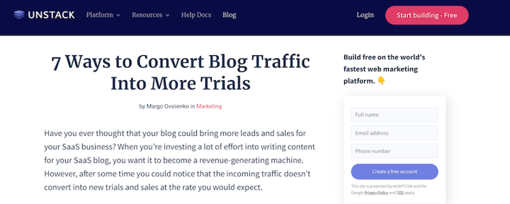 blog conversions post from unstack