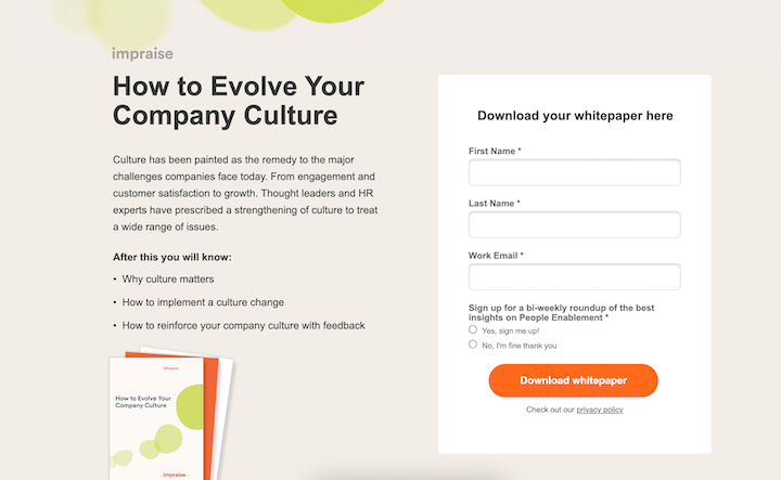 ebook landing page example