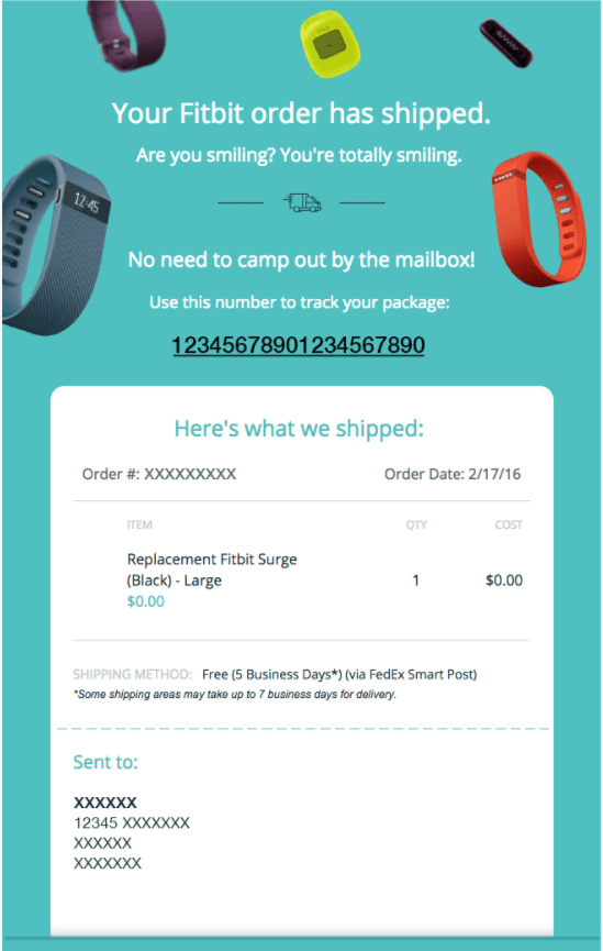 FitBit Tracking Number