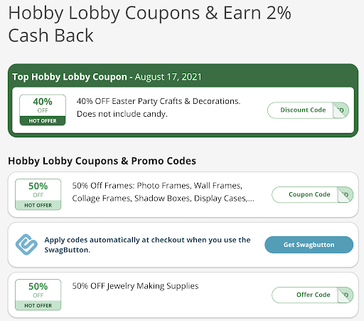 Hobby Lobby Coupons