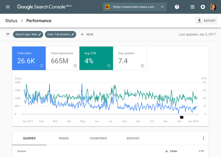 Google Search Console screenshot