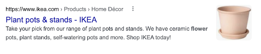 Ikea - meta description for plant pot
