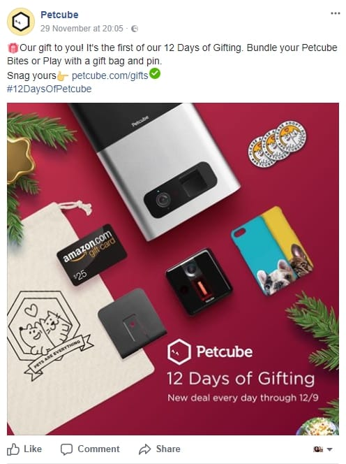 Petcube social media post