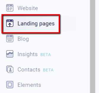 unstack landing page option