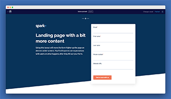 Long form landing page template