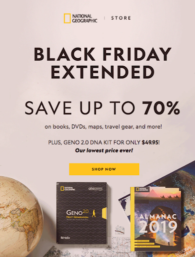 National Geographic Black Friday Promotion