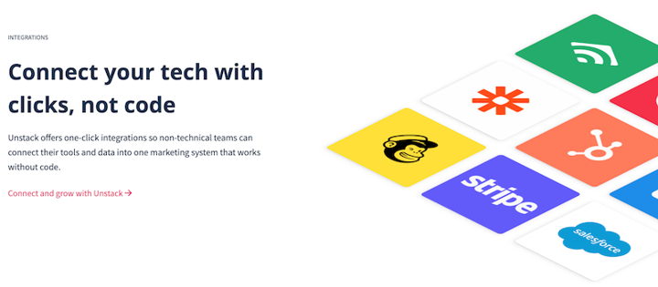 new Unstack homepage with isometric component