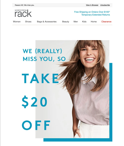 Nordstorm Rack Email