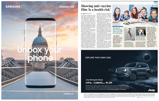 offline branding ad example in newspaper/magazine
