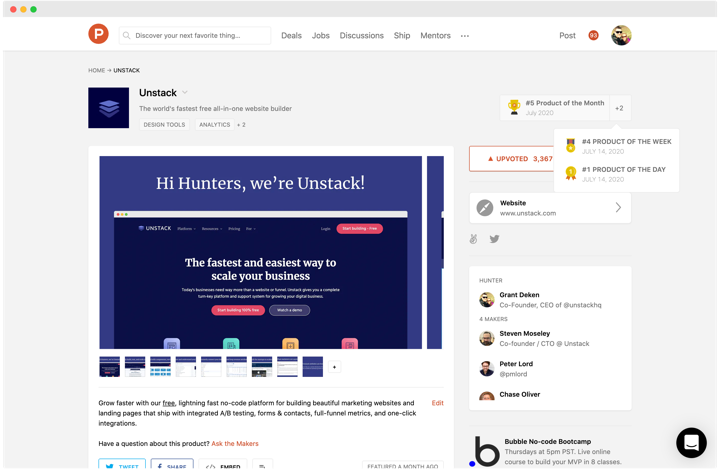 Unstack Product Hunt