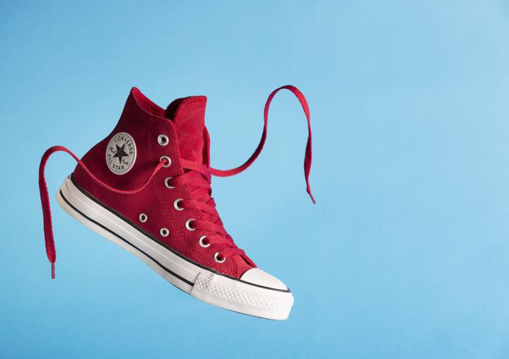 red converse all star high top sneaker