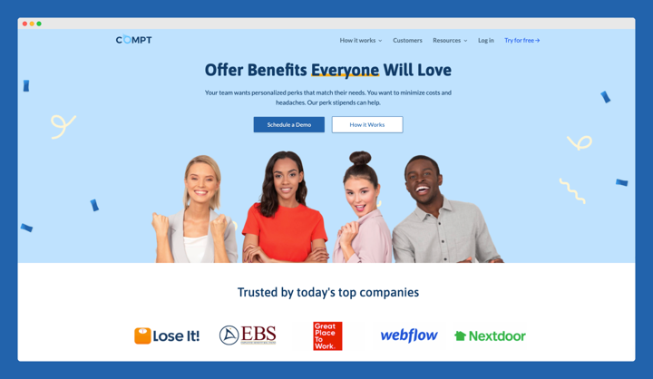 Compt Website - Uses Social Proof