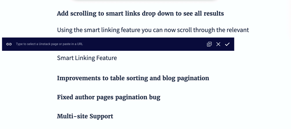 dd scrolling to smart links drop down