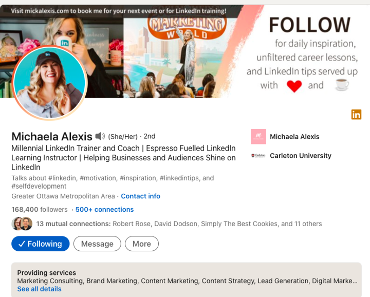 Michaela Alexis on LinkedIn