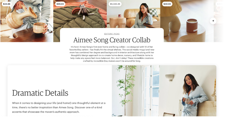 Aimee song landing page