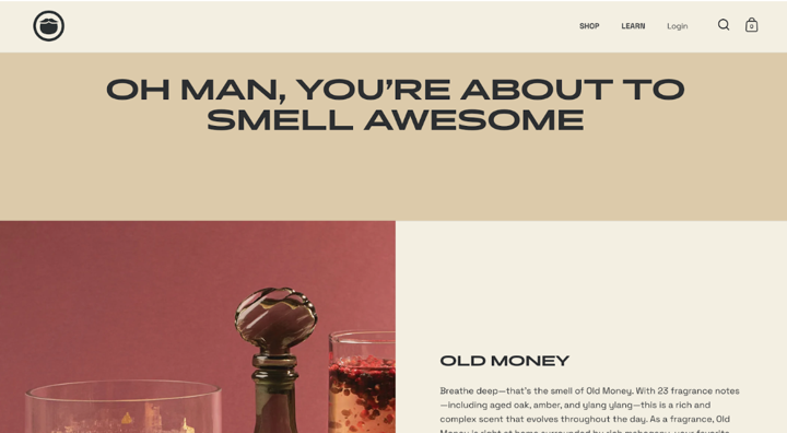 Beardbrand landing page