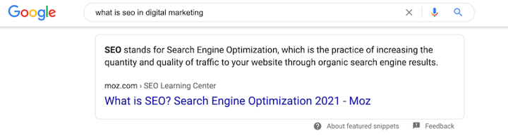 seo trends featured snippet