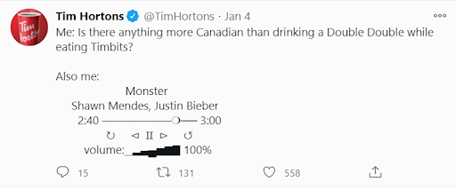 Tim Hortons Tweet
