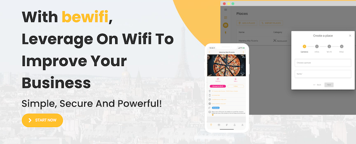 bewifi startup landing page