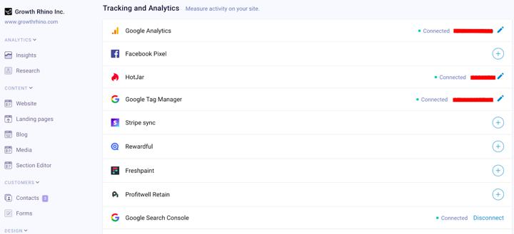 Tracking and analytics 