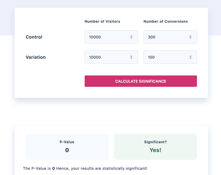 Calculate Statistical significance 