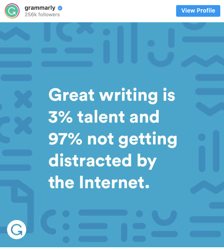 Grammarly great writing quote